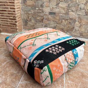 Berber Handmade Kilim Hanbal Rug Pouf Floor Seating Decor
