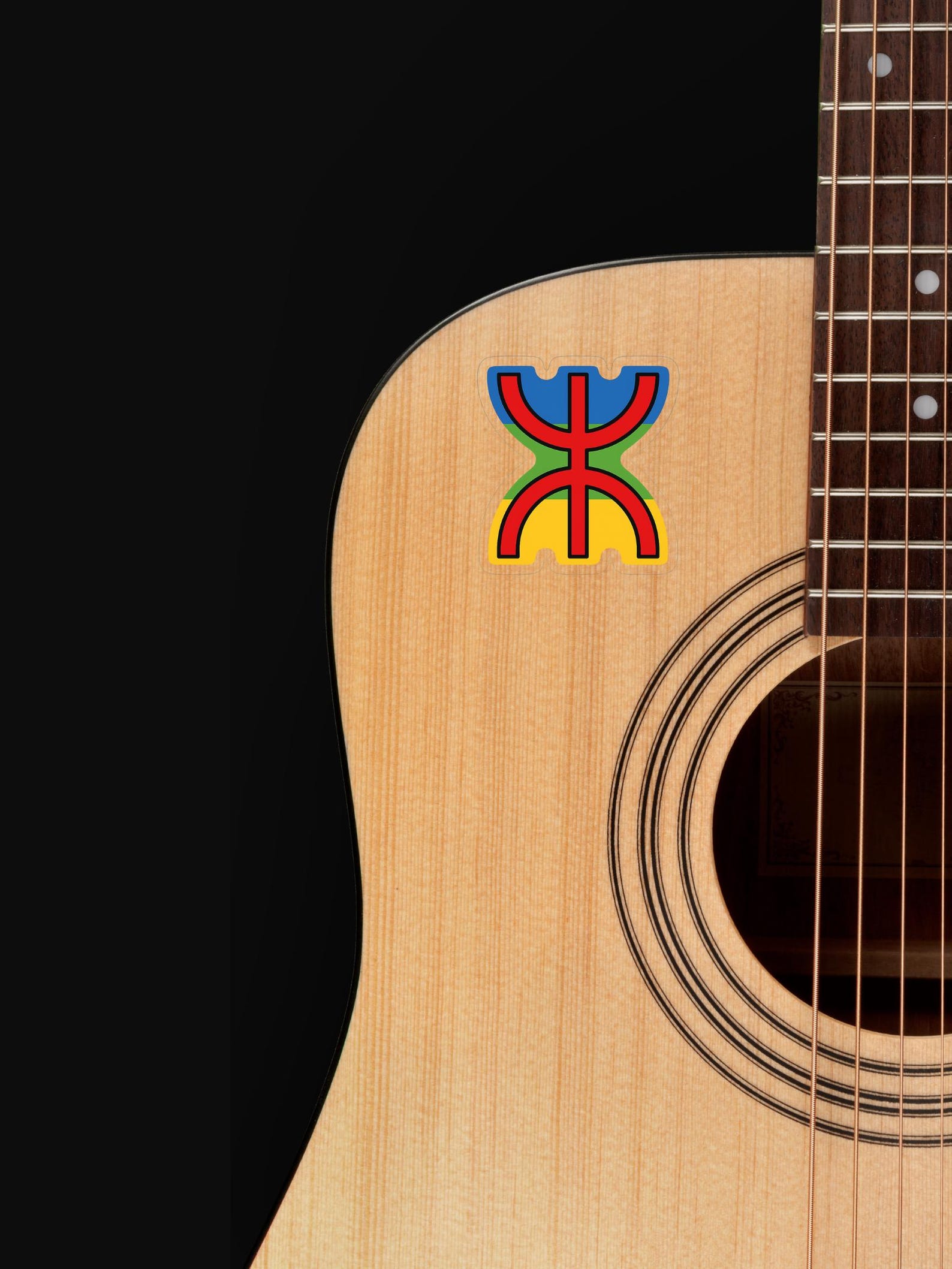 Amazigh Yaz Flag Sticker Berber Symbol Cultural Decal