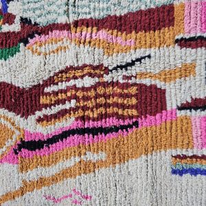 Berber Colorful Beni Ourain Hand Knotted Wool Rug Custom