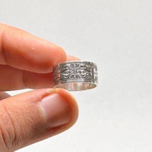 Amazigh Tuareg Yaz Sterling Silver Berber Ring Size 8 Tribal Jewelry
